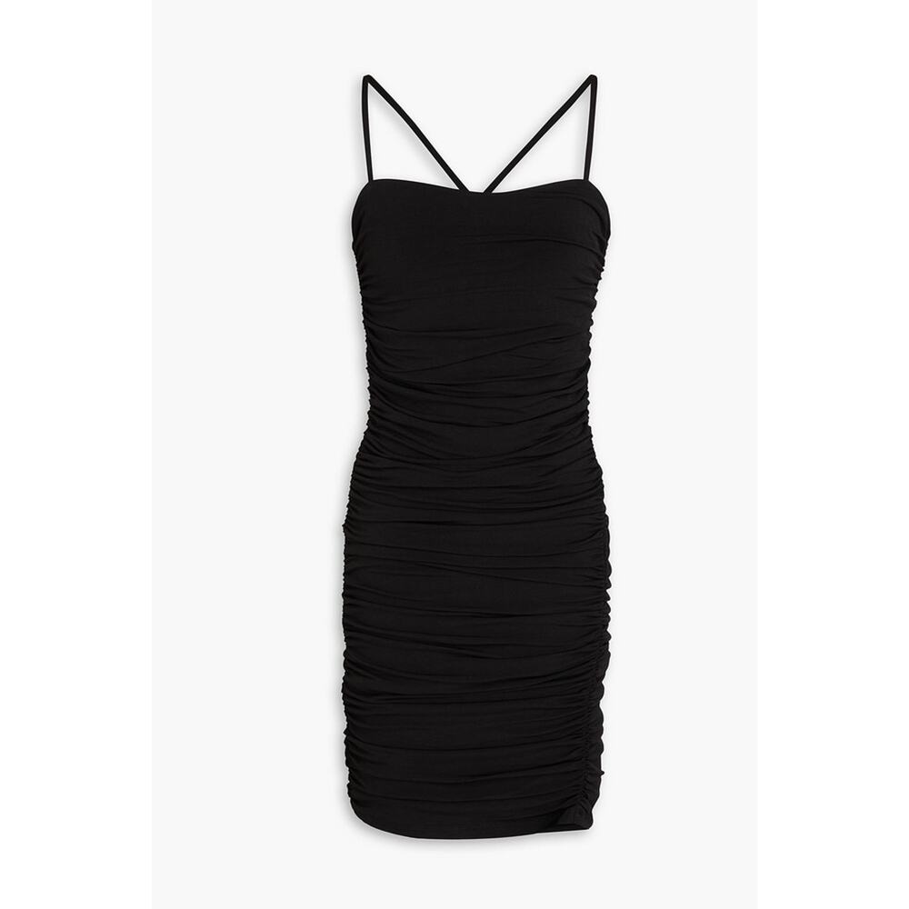Herv� L�ger 'Ruched' Black Jersey Mini Dress Size XS - NWT